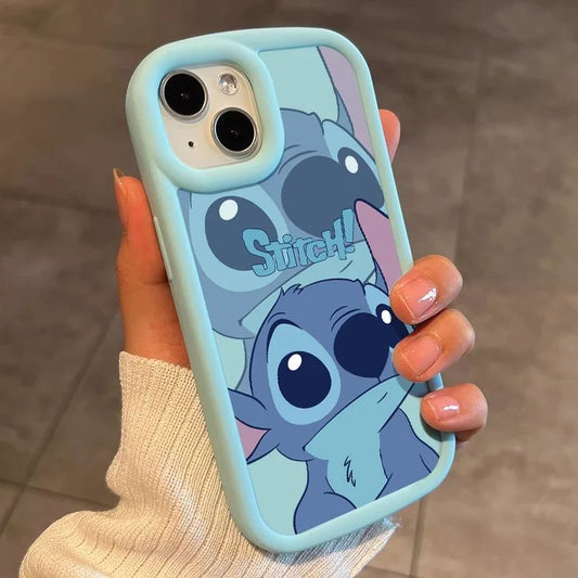 Stitch Love Big Eye Cute Phone Case For iPhone